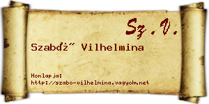 Szabó Vilhelmina névjegykártya