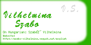 vilhelmina szabo business card